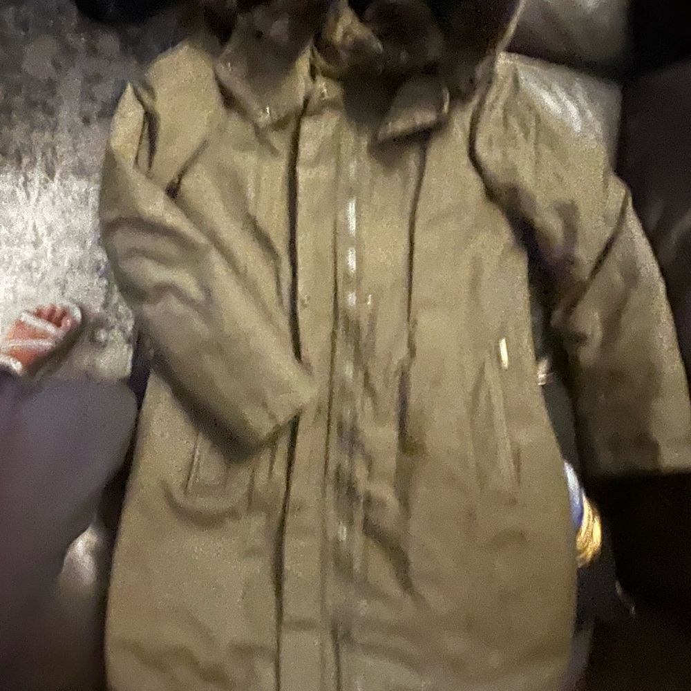 Woolrich Kids Olive Hooded Puffer Jacket